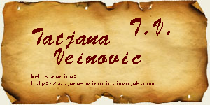 Tatjana Veinović vizit kartica